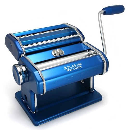 Marcato Atlas Dark Blue 150mm Wellness Pasta Machine Maker Noodle Cutter