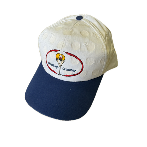 Handicap Cruncher Hat Cap Golf Snapback - White/Blue