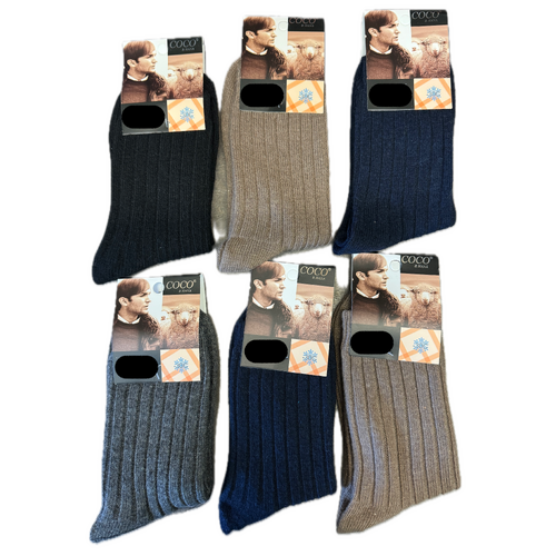 12 Pairs Mens Thermo Wool Blend Work Socks Heavy Duty Outdoor Warm (EU41-EU47)