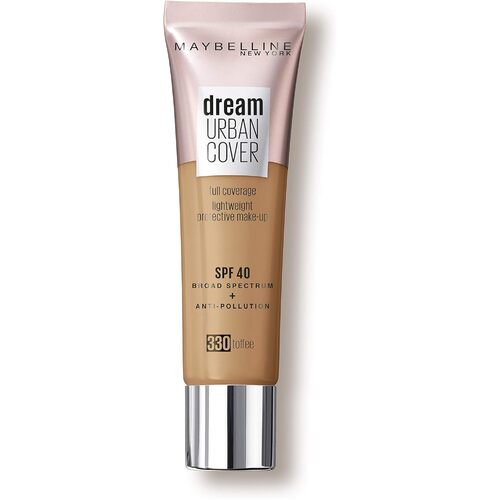 Maybelline Dream Urban Full Cover Liquid Foundation Toffee (330) 4.5g 30ml SPF 40