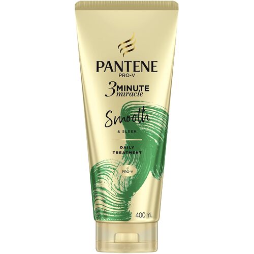 Pantene 3 Minute Miracle Smooth and Sleek - Deep Conditionining Treatment For Frizzy Hair, 400ml