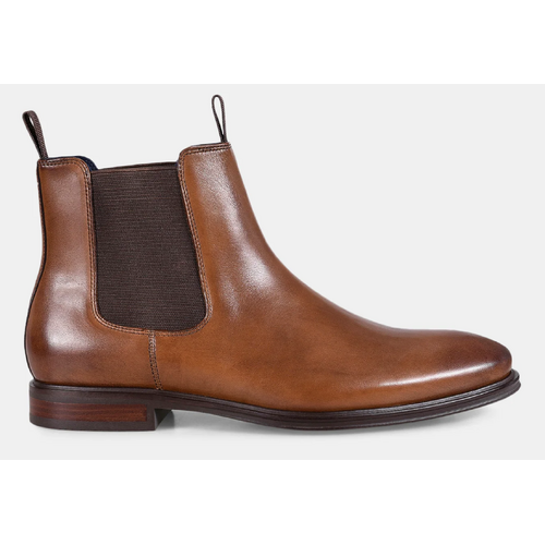 Julius Marlow Longreach Leather Chelsea Boots Shoes in Cognac