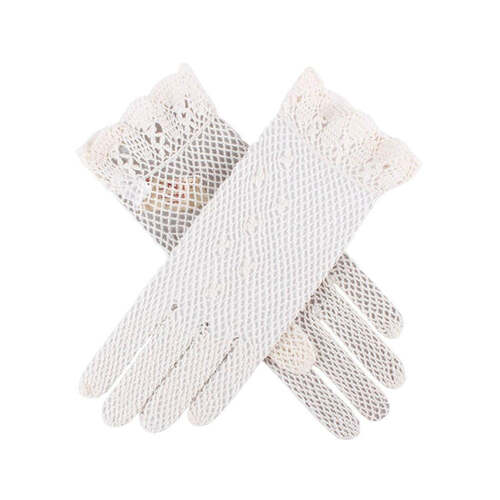 Women’s Hand Crochet Gloves - Ecru