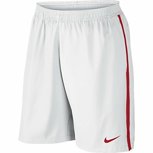 NIKE Mens 9" Tennis Court Shorts Gym Sports Dri-Fit - White/Red