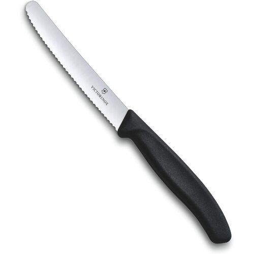 1x Victorinox Standard Wavy Edge Steak and Tomato Knife - Black