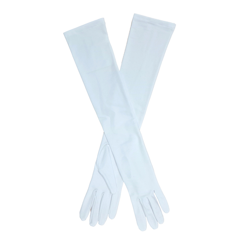 Dents Womens Matt Finish Long Evening Gloves - White