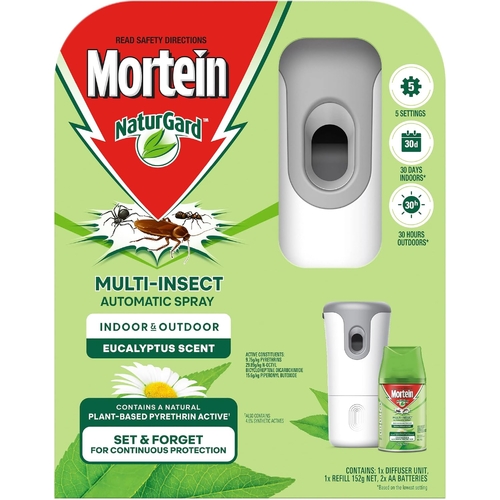  Mortein NaturGard Multi-Insect Automatic Spray Eucalyptus Indoor & Outdoor Prime 152g