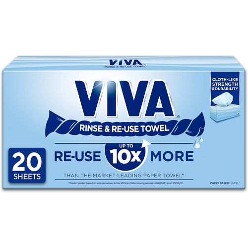 Viva Paper Towel Rinse & Re-Use Towel Reusable 20 Sheets