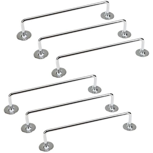 6x 460mm Chrome Tea Towel Rail Stainless Steel Holder Rack