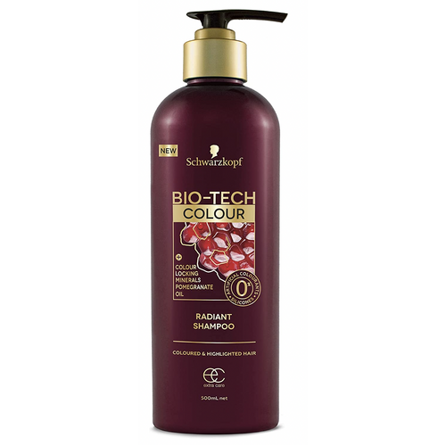 Schwarzkopf Bio-Tech Radiant Shampoo + Colour Locking Minerals Pomegranate 500ml