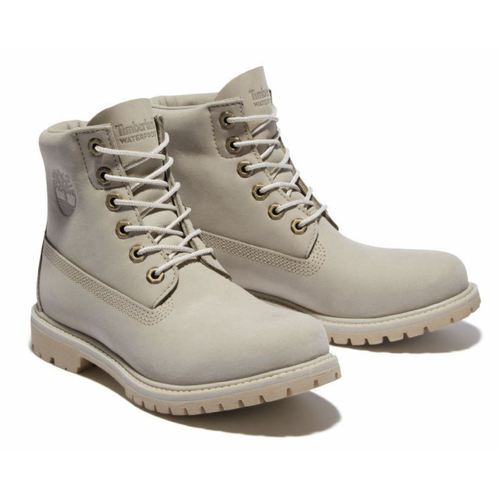 Timberland Womens Paninara Collarless 6" Waterproof Boots - Light Grey Nubuck