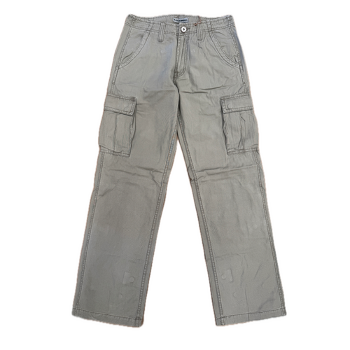 Mens 100% Cotton Cargo Pants Relaxed Easy Fit Straight Leg in Khaki