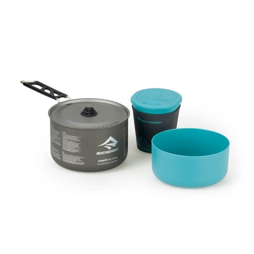 Sea to Summit Alpha Cookset 1.1 - One Person Lightweight Camping Cookware - Blue