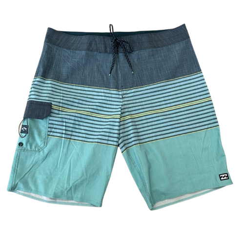 Mens Billabong All Day Heather Stripe Pro Boardshorts 20″ - Yellow/Blue