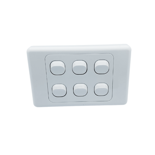 6 Gang Wall Plate Electricity Switch 