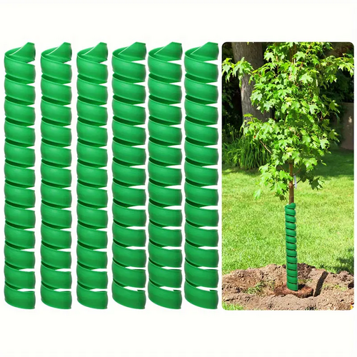 4x Tree Trunk Protector Plastic Spiral Tree Guards Tubes for Saplings & Plants