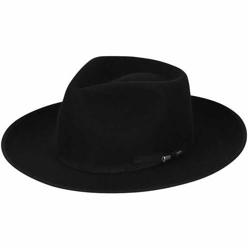 Bailey Mens Colver Fedora Hat Elite Stiffened Finish For Autumn/Winter - Black