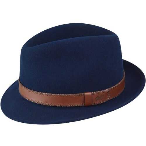 Bailey Mens Perry Fedora Hat Good for Autumn/Winter Season - Navy