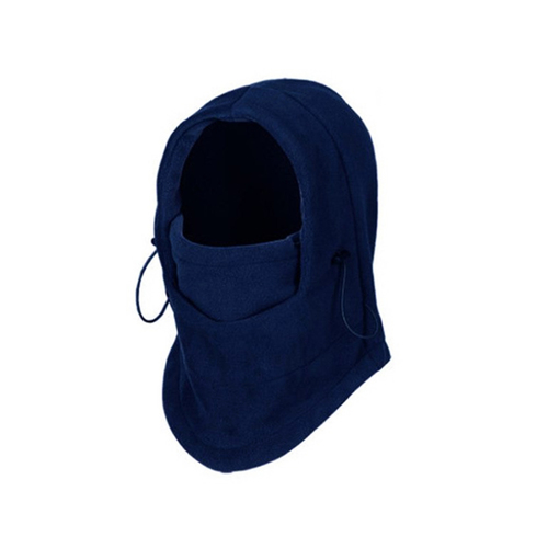 THERMAL FLEECE BALACLAVA Ski Snowboard Motorbike Face Mask Hood Hat Beanie Warm - Navy