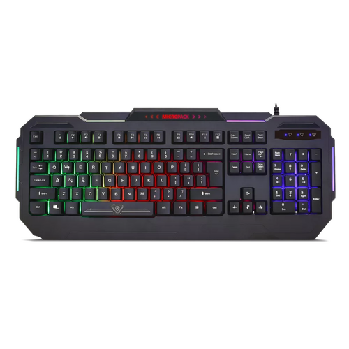 Wired Rainbow Backlit Gaming Keyboard with Splash Proof Design