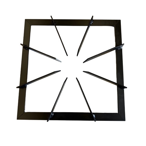 Heavy Duty Sturdy Metal Gas Burner Stand in Black 38x38x10cm