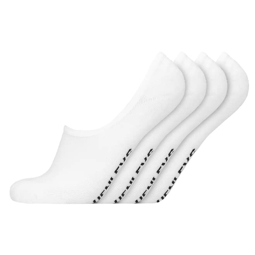 Henleys Mens Classic Invisible Socks 4-Pack - White