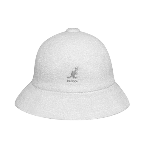 KANGOL Bermuda Casual Bucket Hat Terry Towelling Cap - White