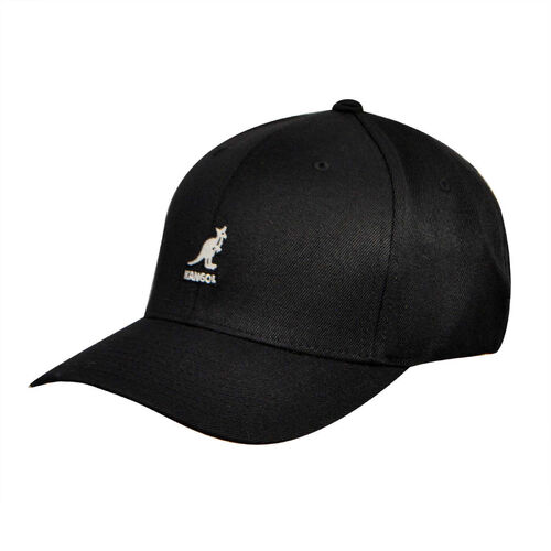 KANGOL Wool Flexfit Baseball Cap Hat 8650BC - Black