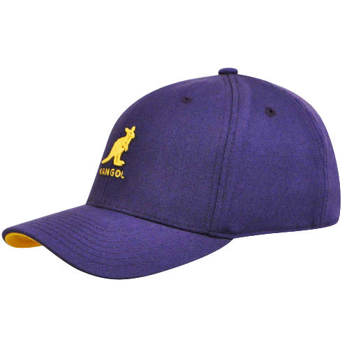 KANGOL Championship 110 Adjustable Baseball Cap Hat K1527FA Snapback - Purple/Yellow