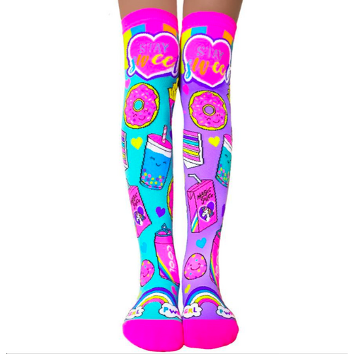 MADMIA Sweets and Treats Kids & Adults Long Knee High Socks - Girls Pair - Multi