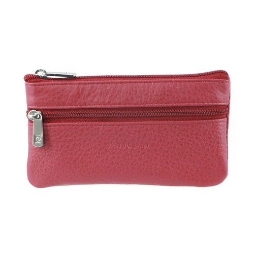 Pierre Cardin Ladies Womens Genuine Leather RFID Coin Purse Wallets - Cherry