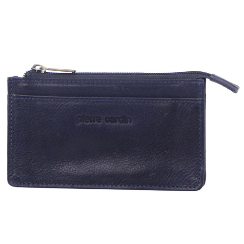 Pierre Cardin Womens Soft Italian Leather Coin Purse Holder Wallet - Midnight