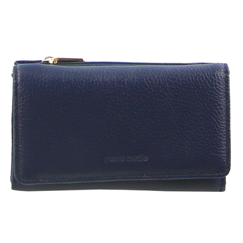 Pierre Cardin Womens Soft Italian Leather RFID Purse Wallet Rustic - Midnight