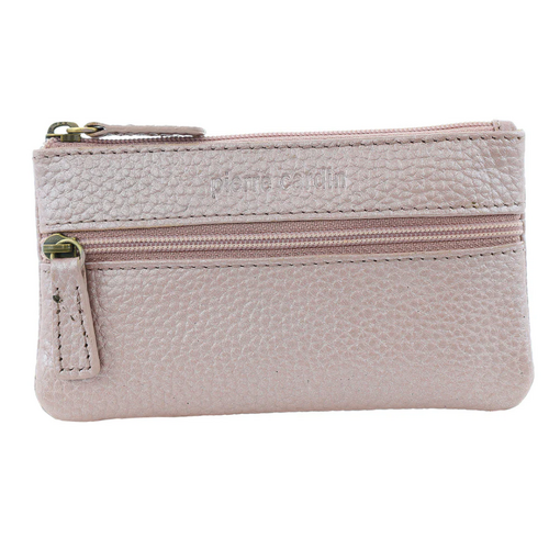 Pierre Cardin Womens Genuine Leather RFID Coin Purse Wallet - Pearl