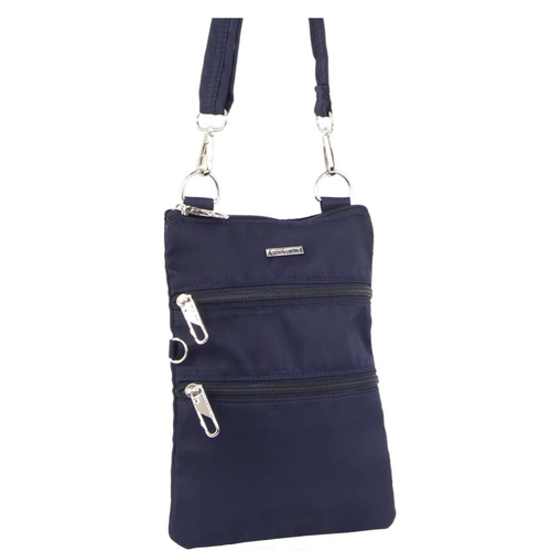 Pierre Cardin Anti-Theft RFID Ladies Cross Body Bag Slash Proof Crossbody Women - Navy