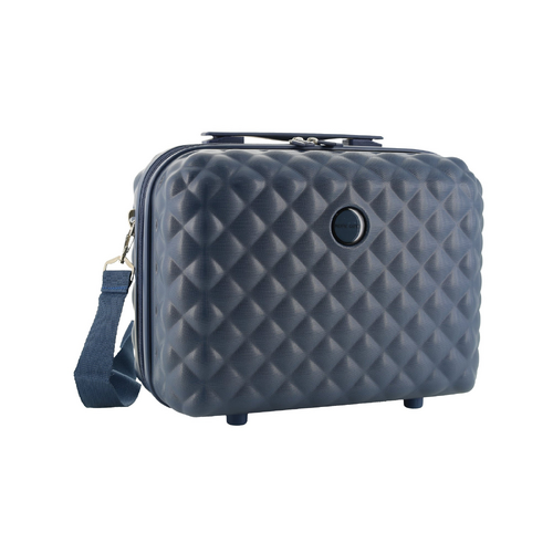 Pierre Cardin Beauty Case Hard Shell Makeup Cosmetic Organizer Travel in Teal