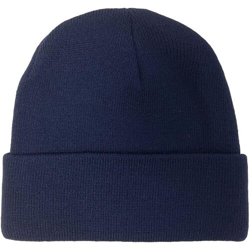 PLAIN BEANIE Unisex Mens Womens Winter Warm Hat Ski Cap Knit One Size - Navy Blue