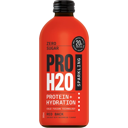 PRO H20 Sparkling Water 20g Protein Hydration Drink Zero Sugar - Red Back