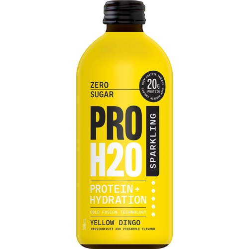 PRO H20 Sparkling Water 20g Protein Hydration Drink Zero Sugar - Yellow Dingo