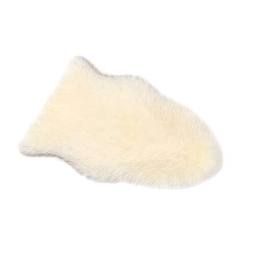 Australian Sheepskin Lambskin Rug Long Wool Fluffy Genuine Skin Rug in White