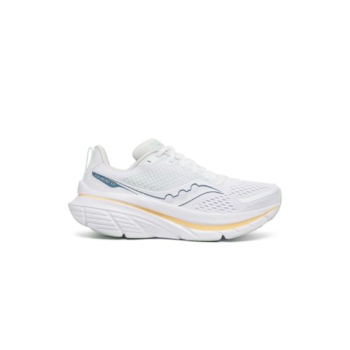 Saucony Womens Guide 17 Shoes Sneakers Runners in White/Peel	