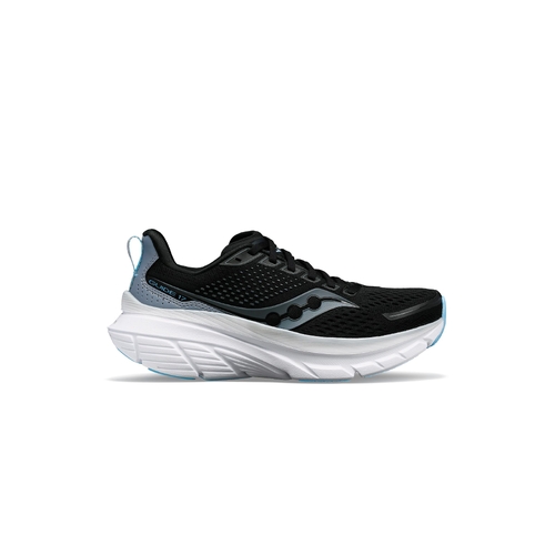 Saucony Womens Guide 17 Wide Sneakers Shoes Runners in Black/Fog