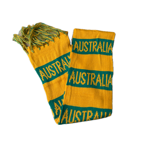 Australia Scarf Olympics Soccer Football Team Supporter Green & Gold Yellow