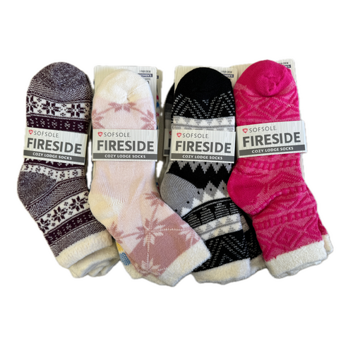 6 Pairs Womens Cozy Lodge Bed Socks Extra Warm Winter Thermal Soft Fireside