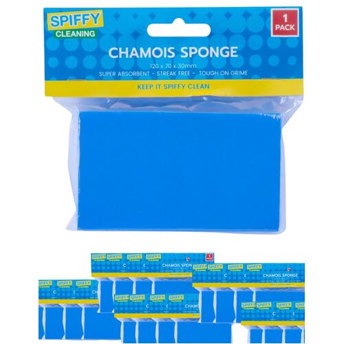 24x Chamois Detailing Sponge Super Absorbent for Home/Kitchen/Car (120 x 70 x 30mm)