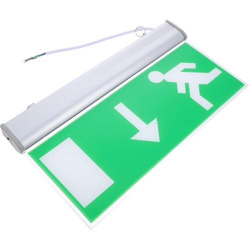 Slimline Emergency Exit Sign Light LED Ceiling Mount Running Man Double Sided