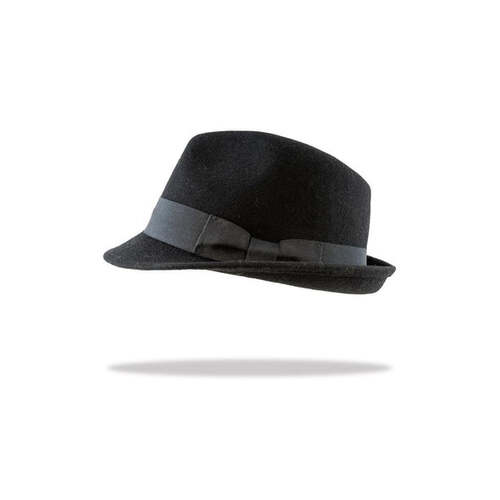 100% Wool Stingy Trilby Felt Hat Fedora Trilby Formal Jazz - Black