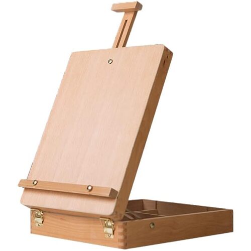 Portable Folding Easel Art Drawing Painting Wood Table Desktop Box Board