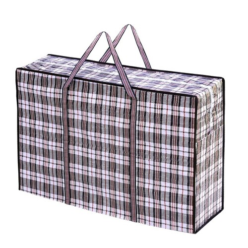 40x Large Stripe Bag Packing Storage Strip Zip Shopping Travel Check House Moving 50cm x 45cm x 25cm