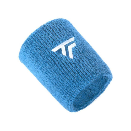 Tecnifibre Tennis XL Wristband Wrist Bands Sweatband Sport Squash Cotton - Azur